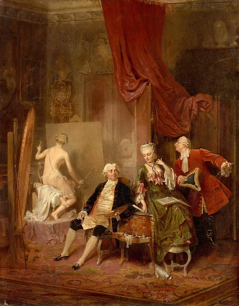 Re Stanisław August nello studio di Bacciarelli